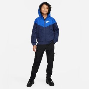 Nike Youth Windrunner Jacket Neon Green - Black